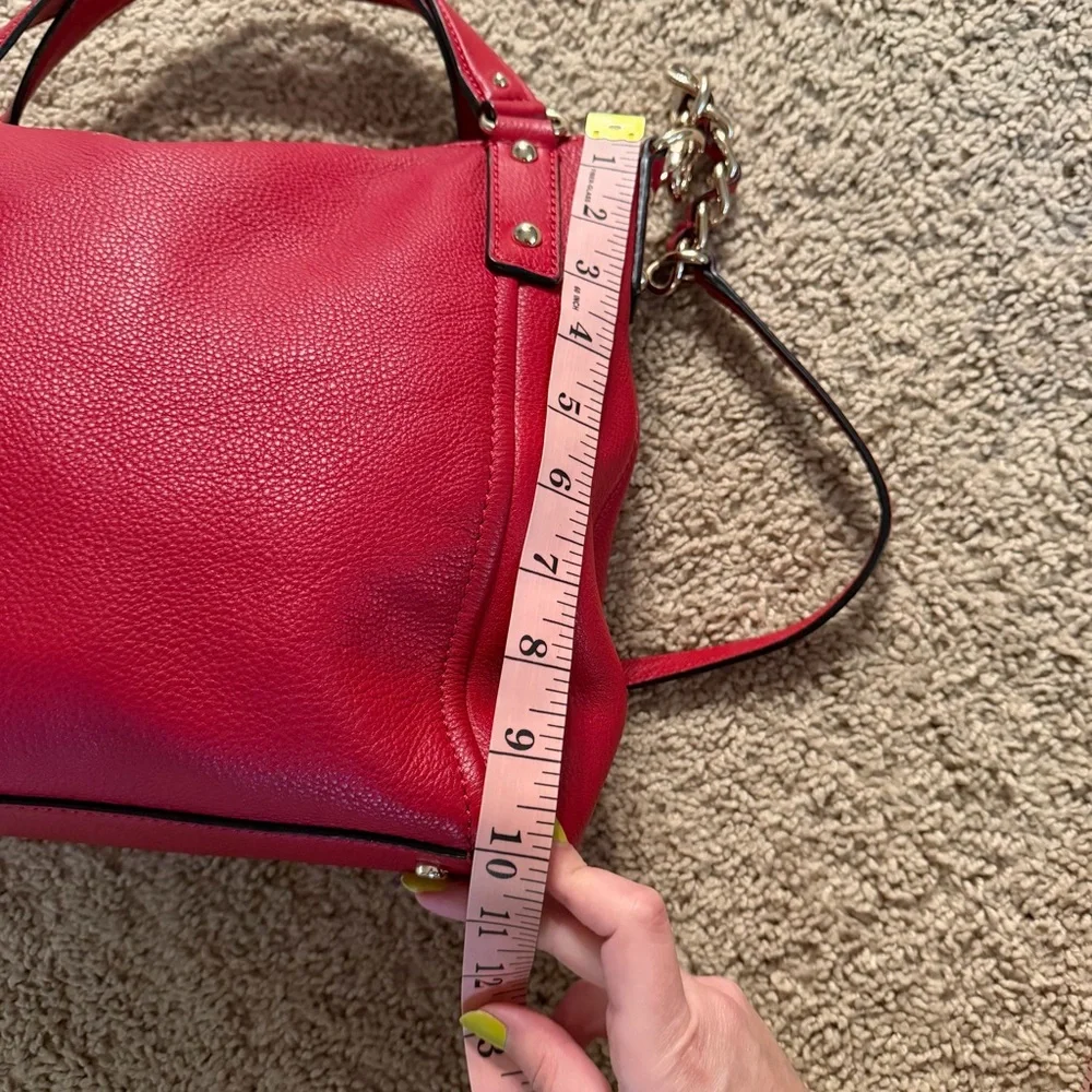Kate Spade Pine Street Small Kori Leather Purse Red Gold Hardware